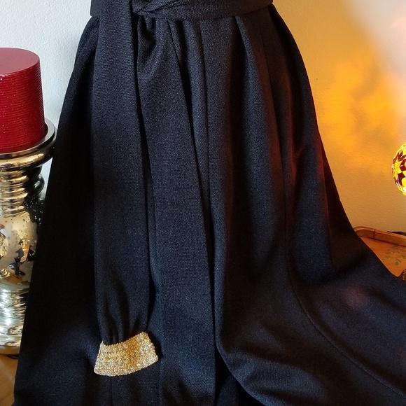 Vintage 70s calf length wide leg jumpsuit romper - Picture 7 of 8